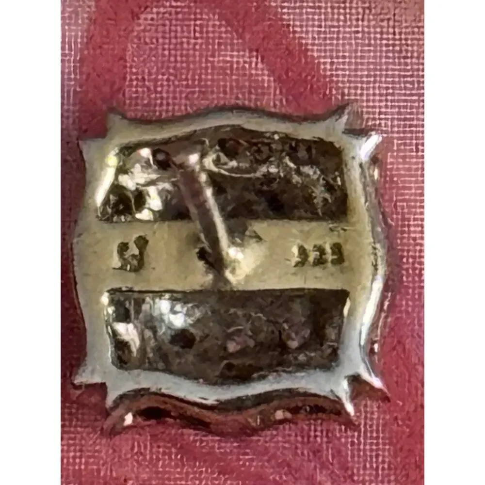 Vintage Sterling Silver 925 Pavé Diamond Square Stud Earrings Total 42 Diamonds - Picture 6 of 9